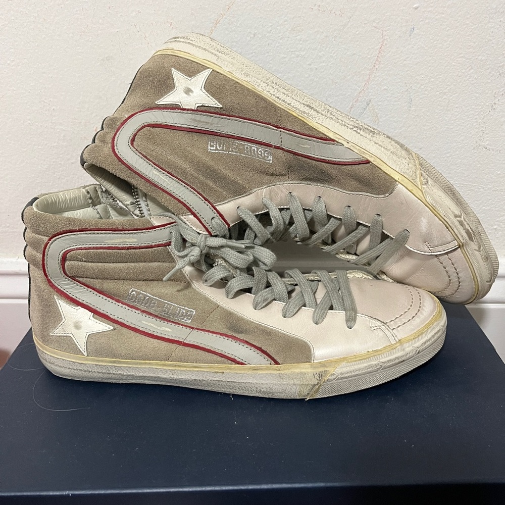 Men’s Golden Goose Hi Top Slide Sneakers